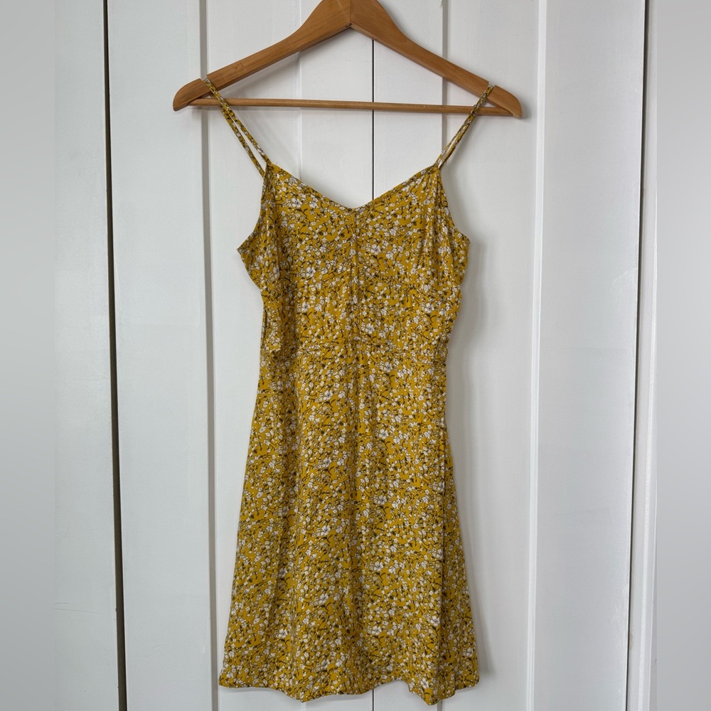 Day After Day, Yellow Floral Mini Dress, S